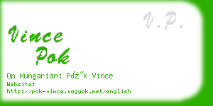 vince pok business card